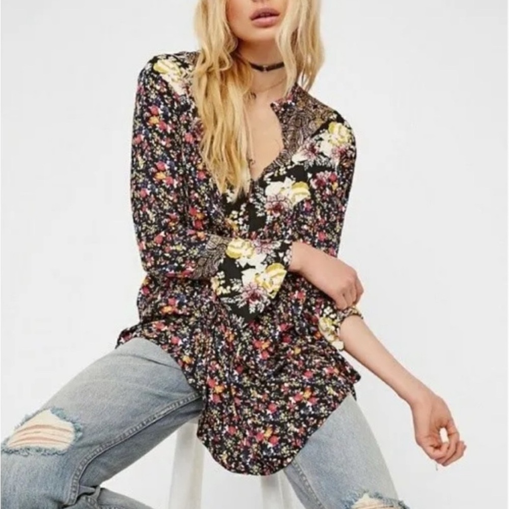 Free People Wildflower Fields  Print Women's Top size small